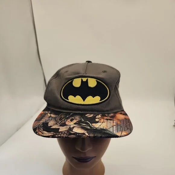 BATMAN DC COMICS Flatbill Snapback Classic Adjustable Baseball Hat Cap youth - Picture 1 of 5